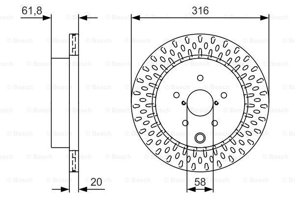 

Диск Тормозной Задний Subaru Impreza 2.5 Wrx 05-07 Bosch 0986479v05