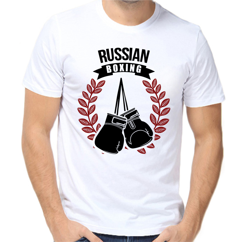 

Футболка мужская белая 58 р-р russian boxing, Белый, fm_RS