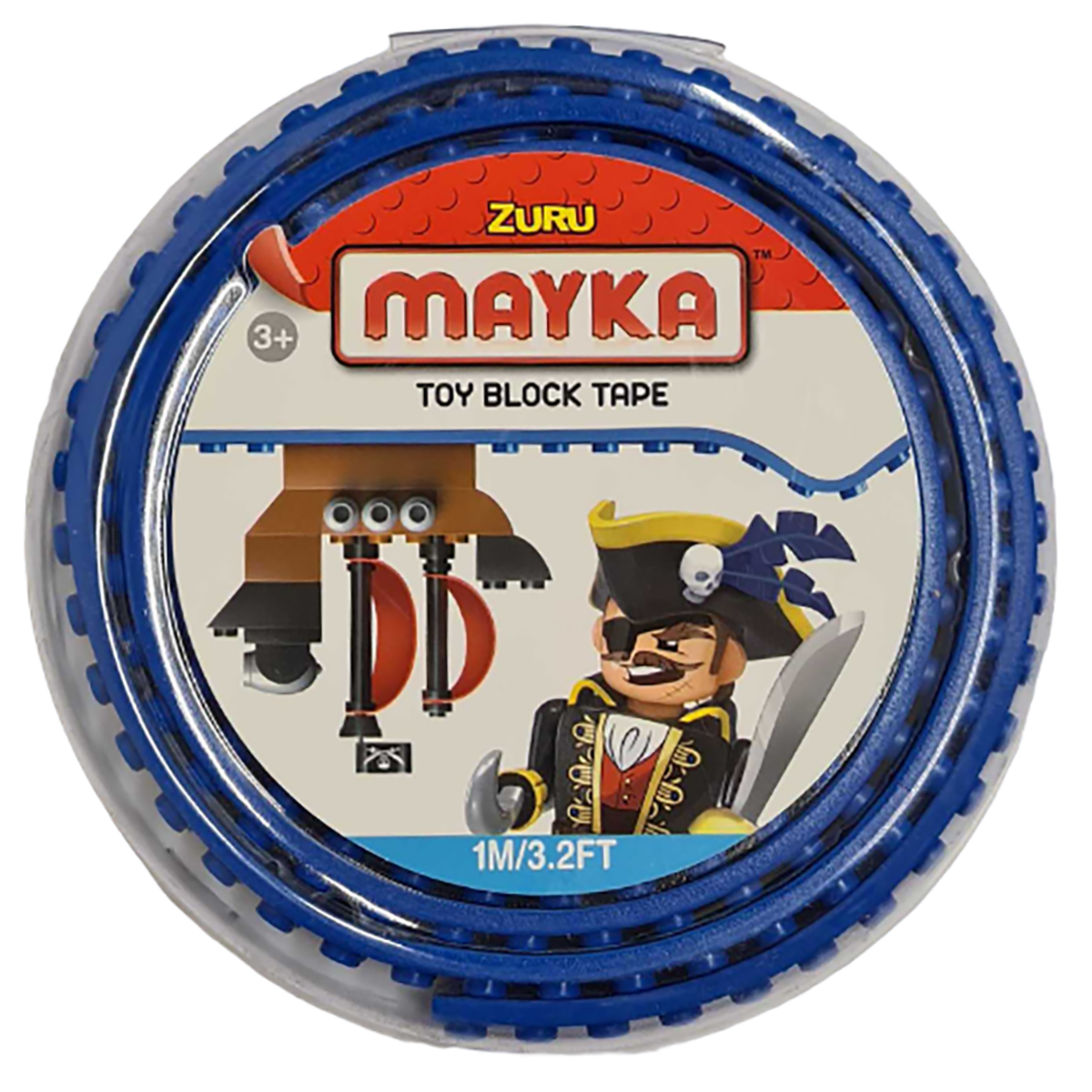 

Гибкая лента-скотч для кубиков Zuru "Mayka" 1м/1,5см, синяя, 1м/1,5см