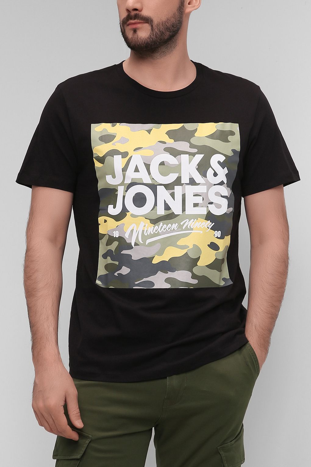

Футболка мужская Jack & Jones 12200503 черная L, 12200503
