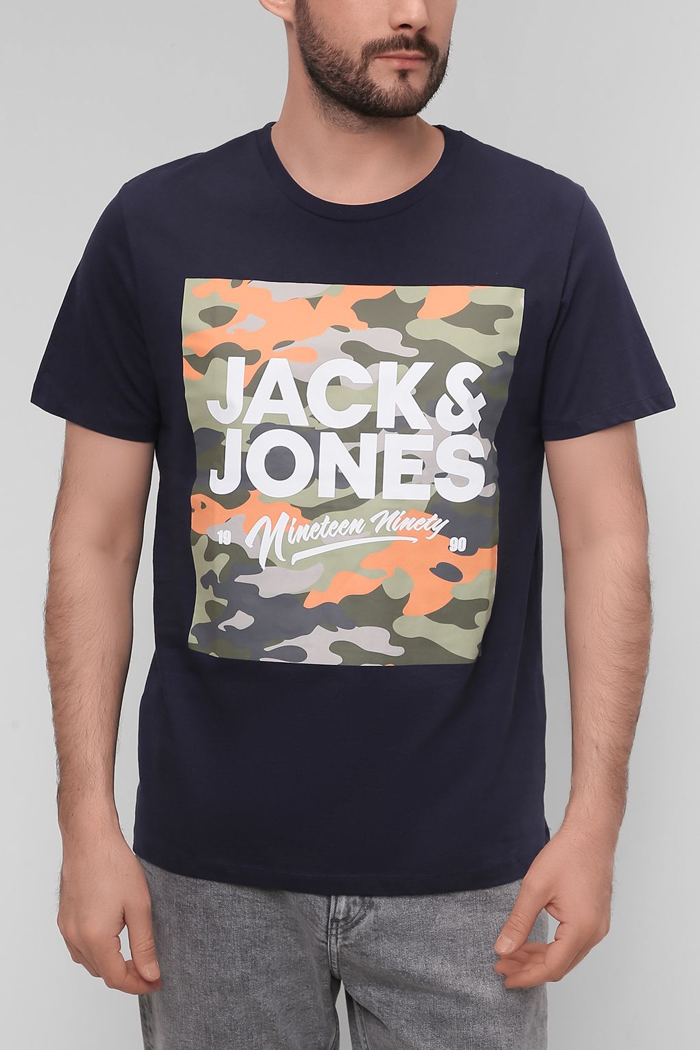 

Футболка мужская Jack & Jones 12200503 синяя L, 12200503