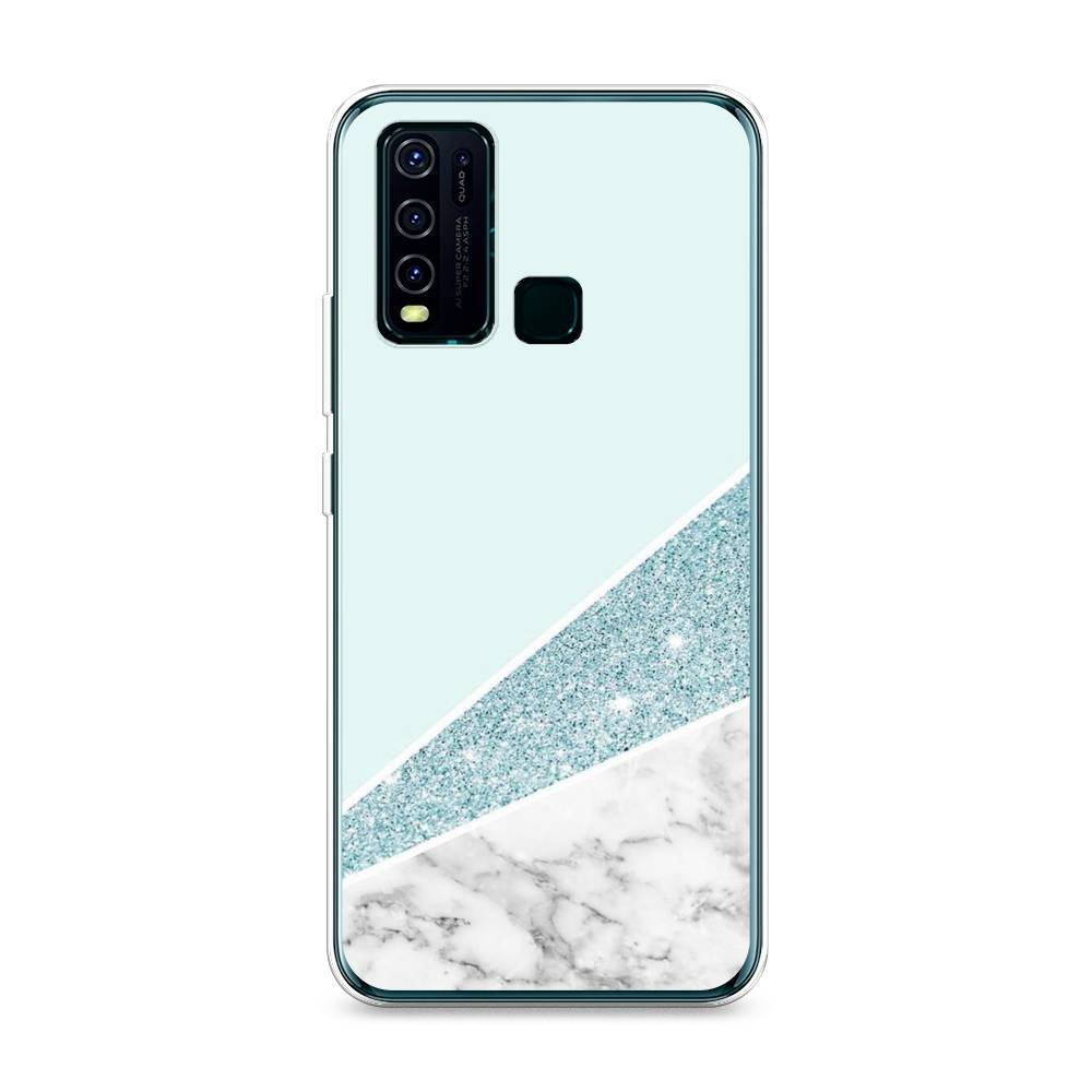 

Чехол Awog на Vivo Y30/Y50 "Мрамор с голубыми блестками", Разноцветный, 262650-3