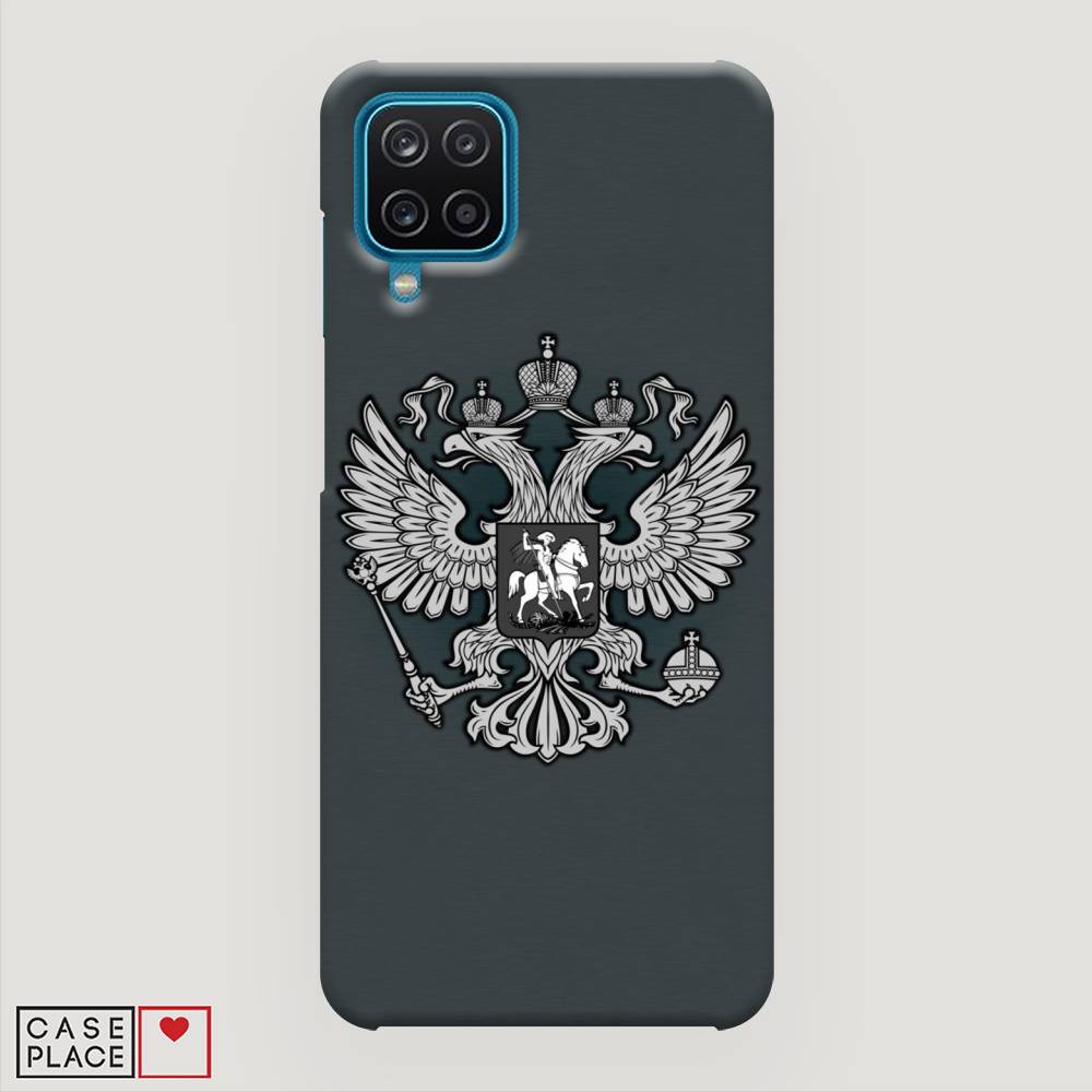 фото Пластиковый чехол "герб россии серый" на samsung galaxy a12 awog