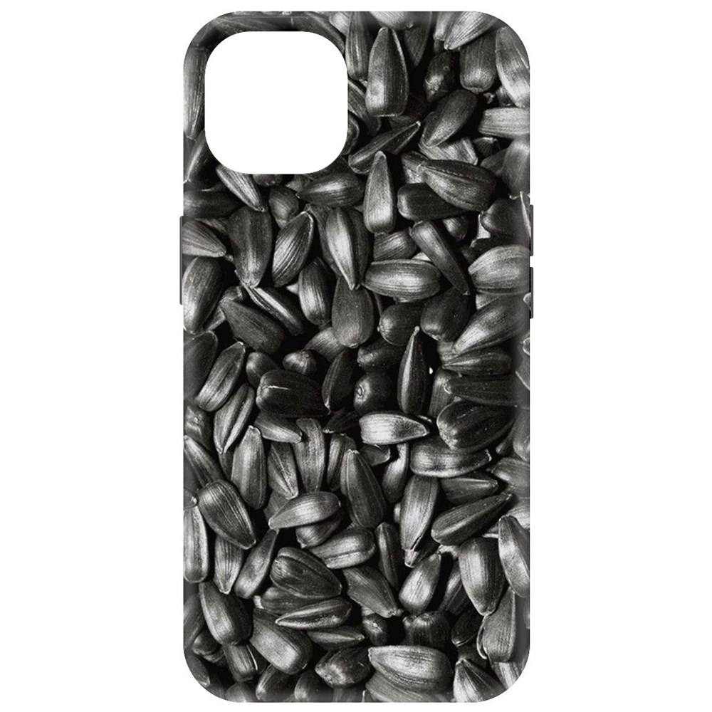 

Чехол-накладка Krutoff Soft Case Семечки для iPhone 15 черный