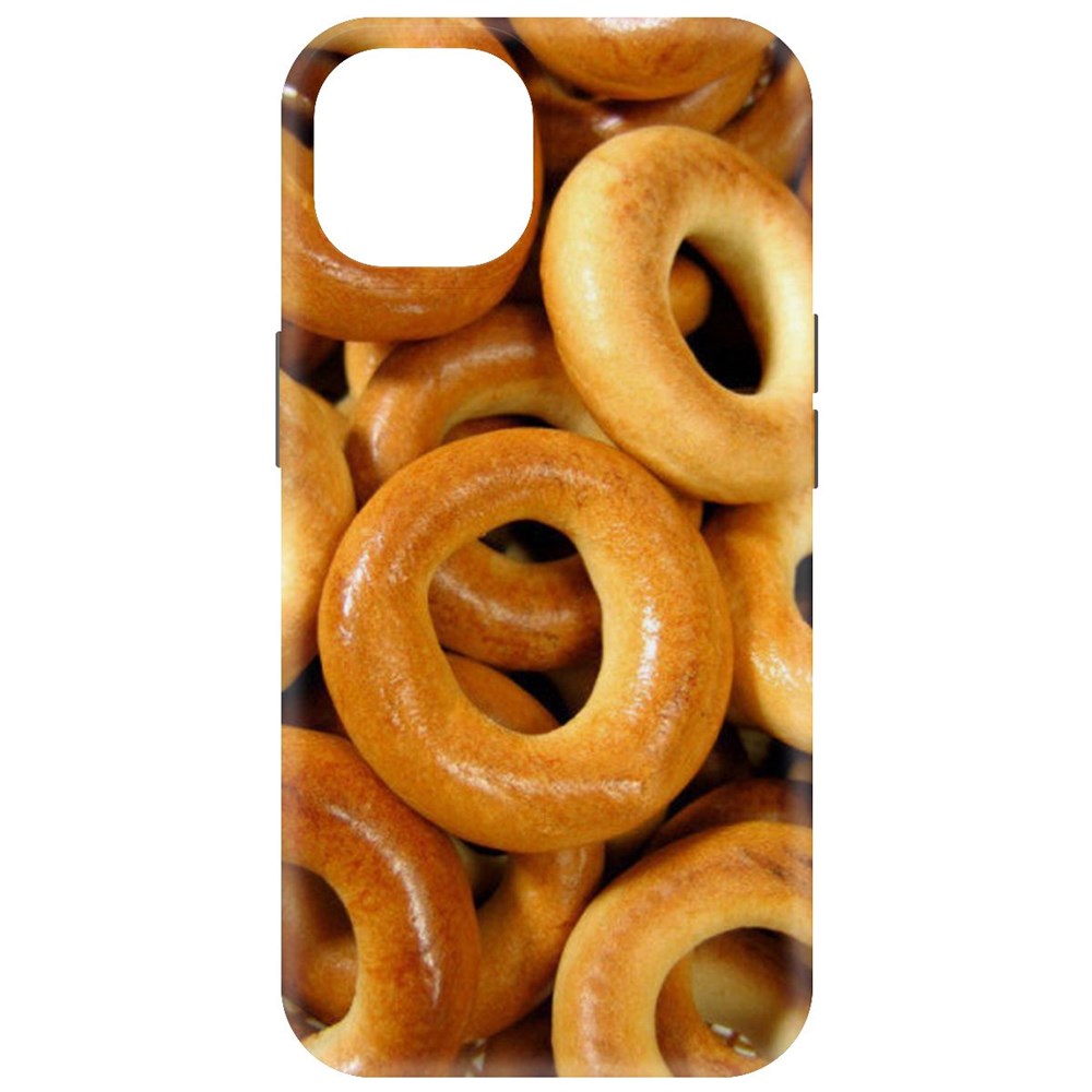 

Чехол-накладка Krutoff Soft Case Сушки для iPhone 15 черный