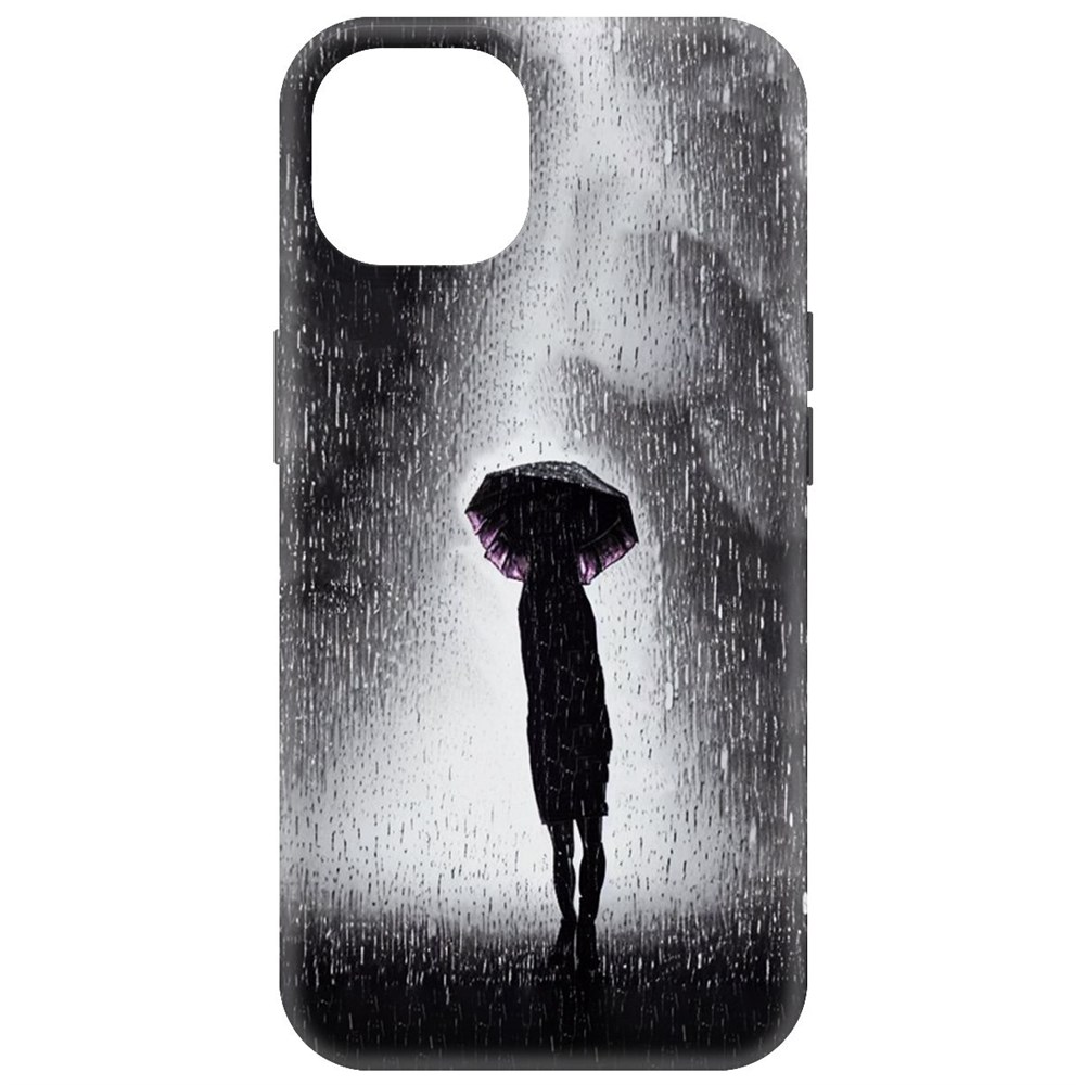 

Чехол-накладка Krutoff Soft Case Ночная крипота для iPhone 15 черный