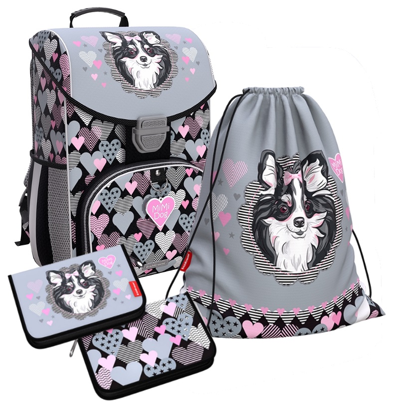 

Ранец ErichKrause ErgoLine 15L Mimi Dog с наполнением серый 48256_N, ErgoLine® 15L