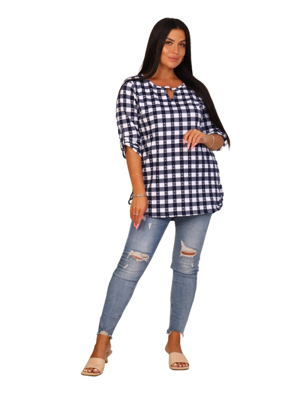 

Блуза женская New Life jersey 78347344 черная 48 RU, 78347344