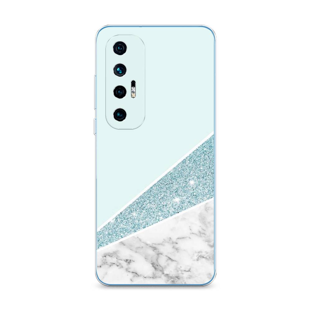 

Чехол Awog на Xiaomi Mi 10S "Мрамор с голубыми блестками", Разноцветный, 310550-3