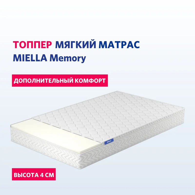 

Детский топпер Miella Memory с эффектом памяти, мягкий, 70х140 см, Memory