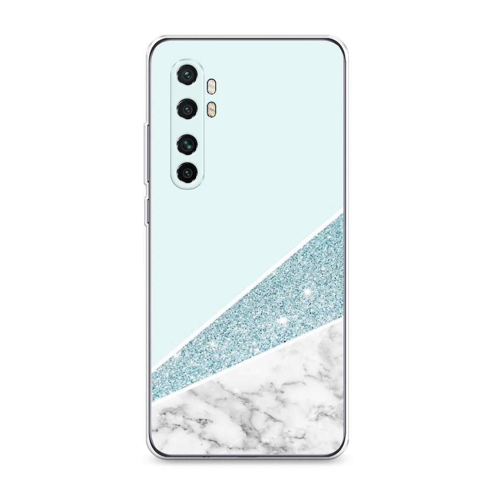 

Чехол Awog на Xiaomi Mi Note 10 Lite "Мрамор с голубыми блестками", Разноцветный, 38450-3