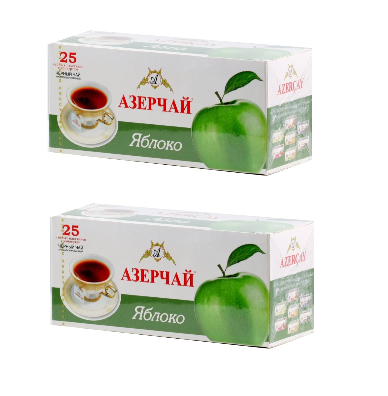 

Чай Azercay Яблоко и Корица травяной, 25 пак х 1,5 г х 2 упаковки, Яблоко и Корица травяной