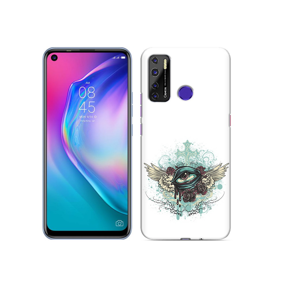 

Чехол MyPads Tocco для Tecno Camon 15 плачущий глаз с крыльями, Прозрачный, Tocco