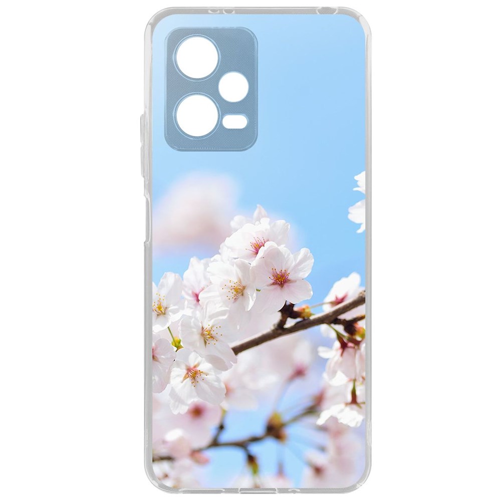

Чехол-накладка Krutoff Clear Case Цветение для Xiaomi Poco X5, Прозрачный