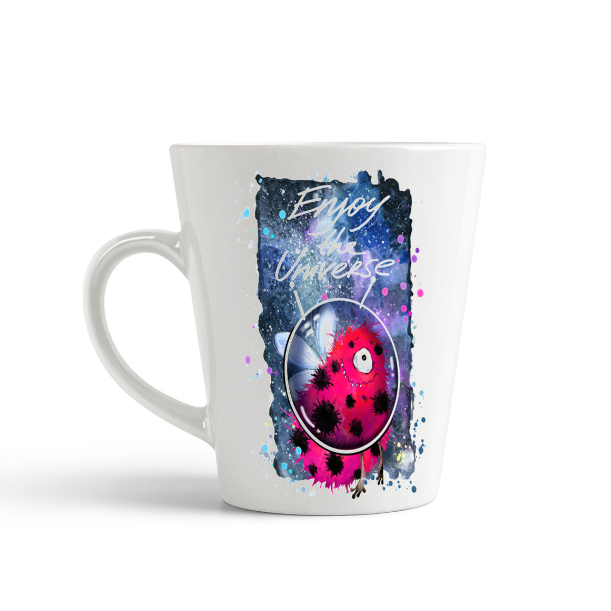 

Конусная кружка CoolPodarok Enjoe the universe. Монстрик2