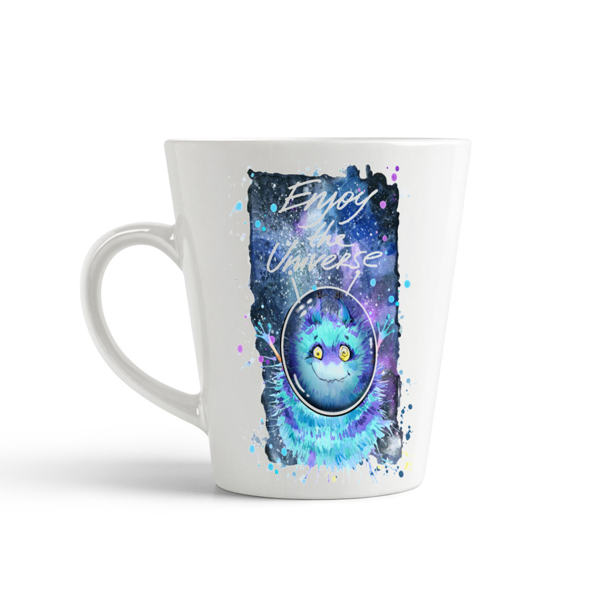 

Конусная кружка CoolPodarok Enjoe the universe. Монстрик4