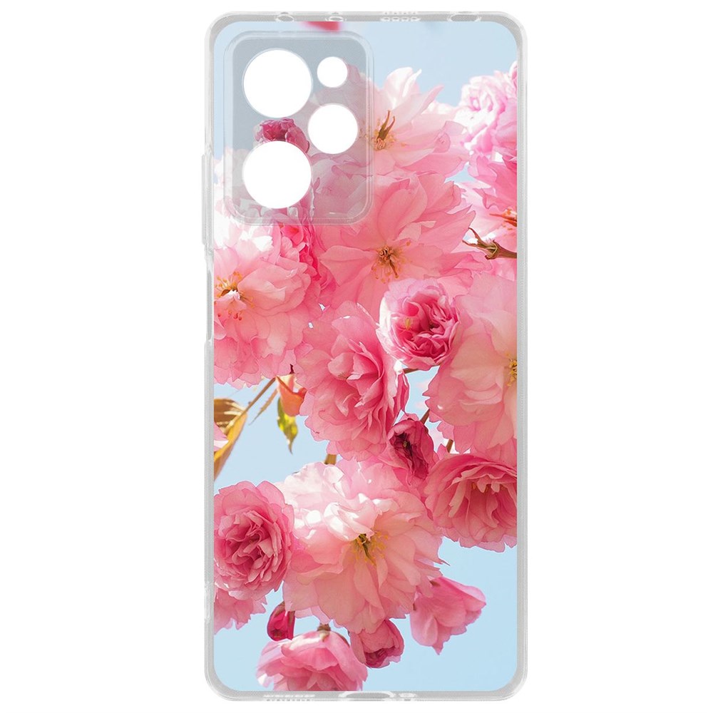 

Чехол-накладка Krutoff Clear Case Сакура для Xiaomi Poco X5 Pro, Прозрачный