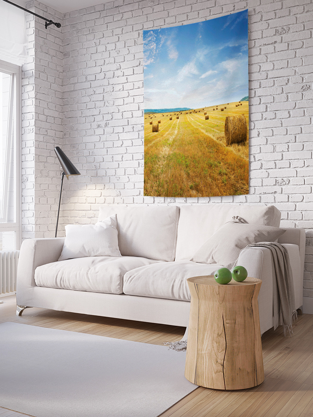 

Вертикальное фотопанно на стену JoyArty Круги из сена 100x150 см, Круги из сена