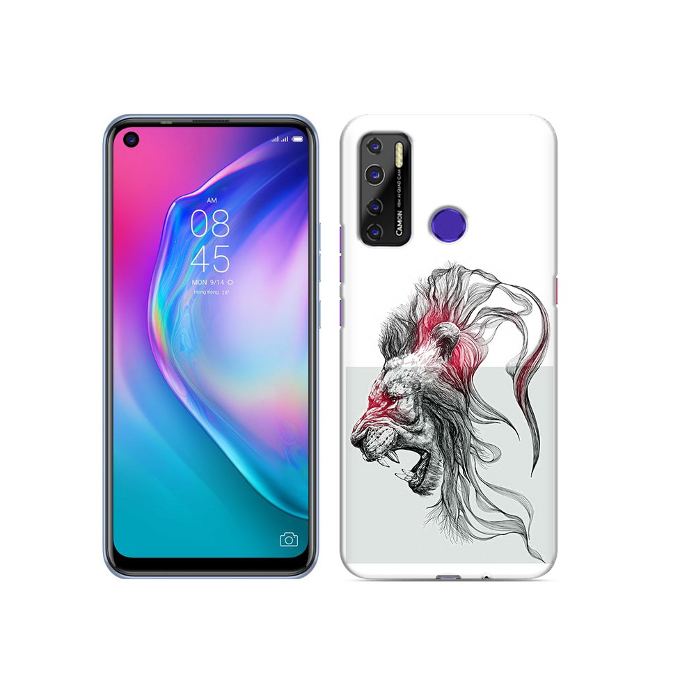 

Чехол MyPads Tocco для Tecno Camon 15 разъяренный лев, Прозрачный, Tocco
