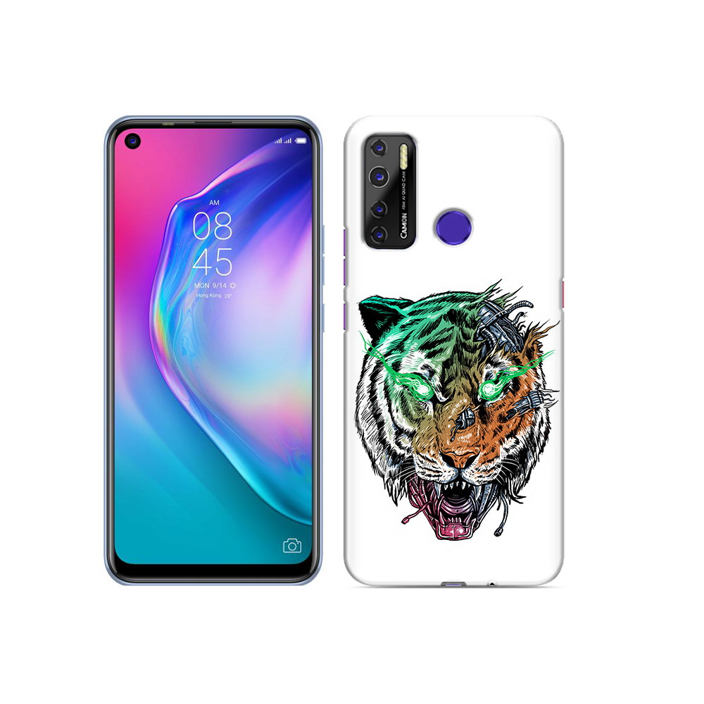 

Чехол MyPads Tocco для Tecno Camon 15 робо-тигр, Прозрачный, Tocco