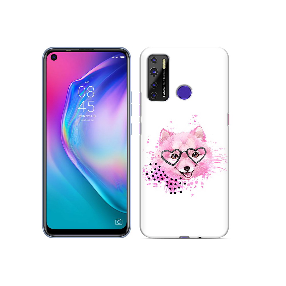 

Чехол MyPads Tocco для Tecno Camon 15 розовый волченок, Прозрачный, Tocco