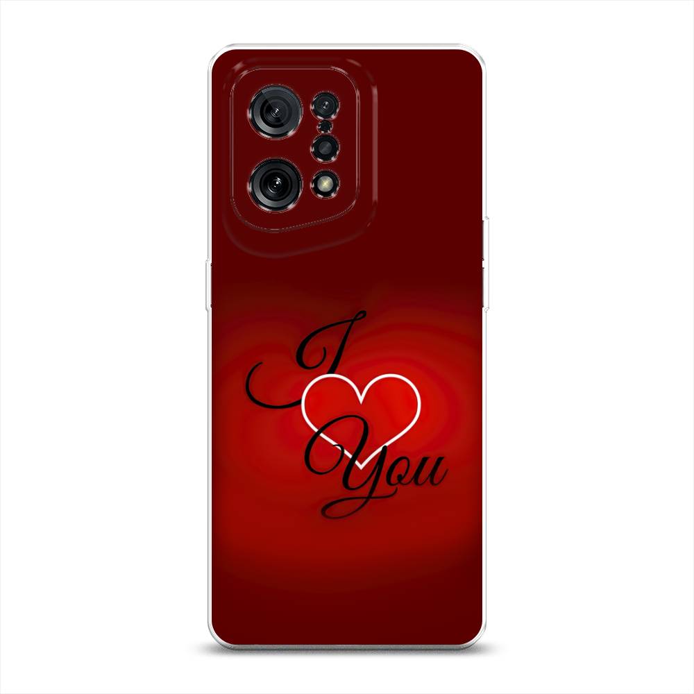 

Чехол Awog на Oppo Find X5 "I love you 3", Разноцветный, 259750-6