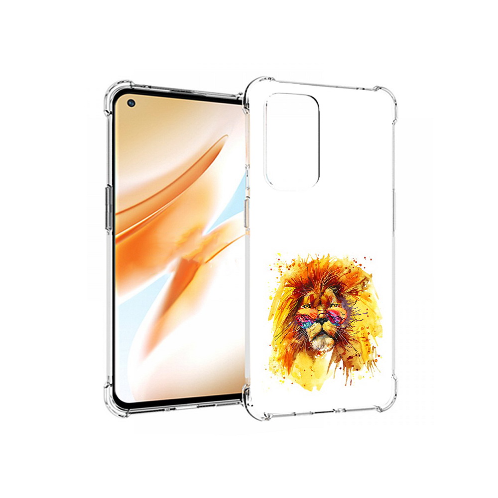 

Чехол MyPads Tocco для OnePlus 9 Pro лев в очках (PT159597.127.436), Прозрачный, Tocco