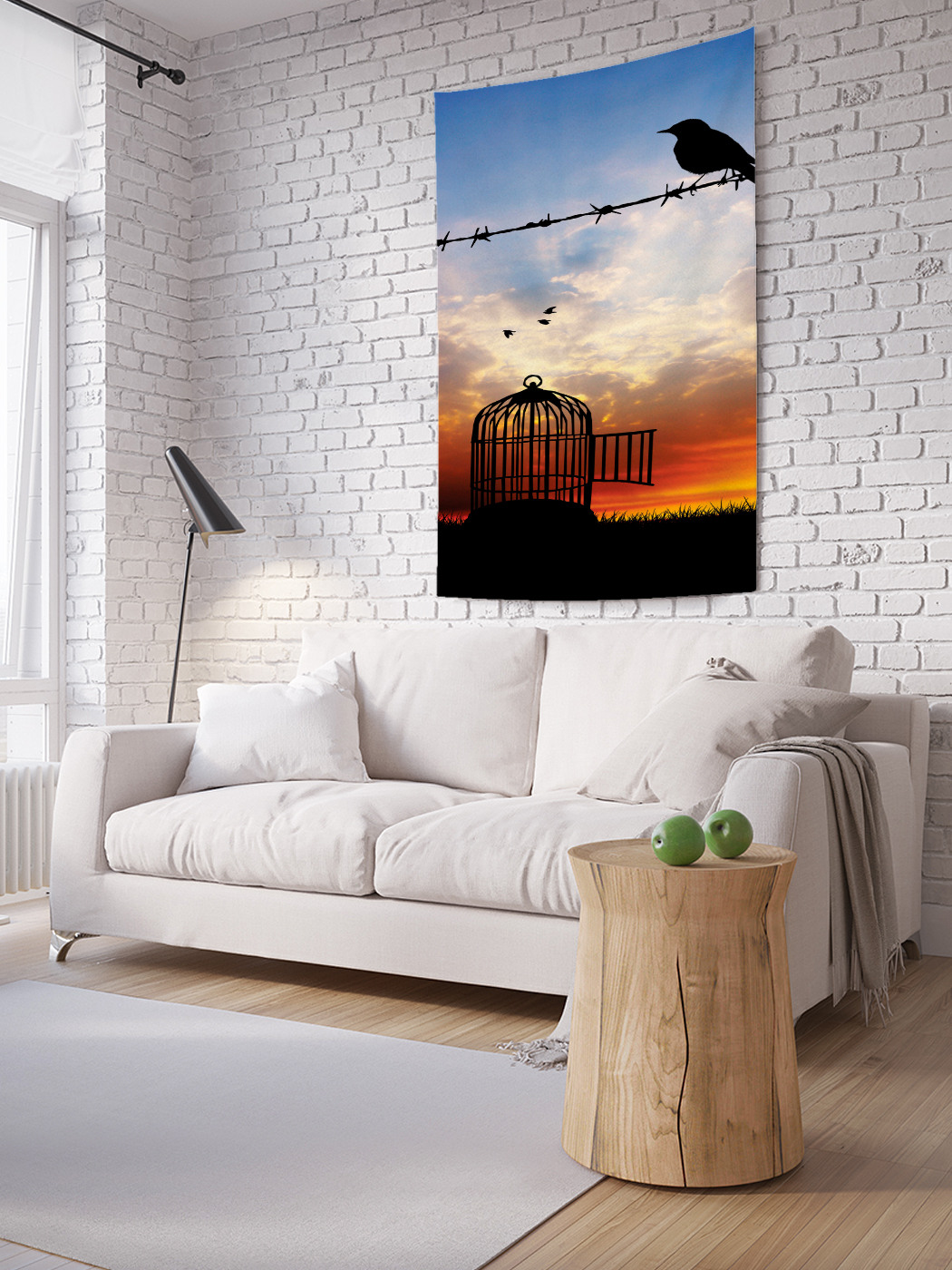 

Вертикальное фотопанно на стену JoyArty Освобожденная птица 100x150 см, Освобожденная птица