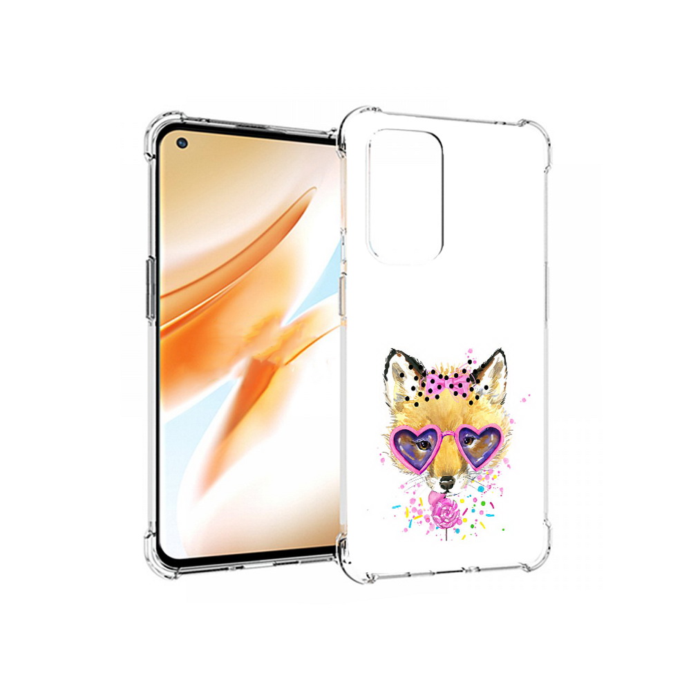 

Чехол MyPads Tocco для OnePlus 9 Pro лисенок с бантиком (PT159597.127.441), Прозрачный, Tocco