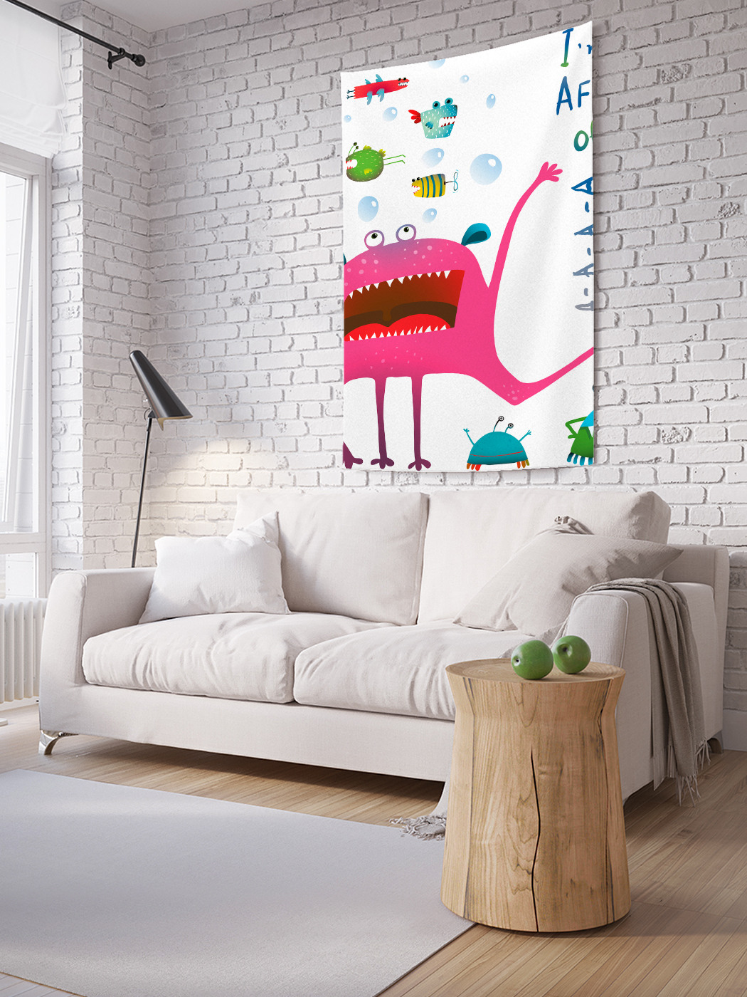 

Вертикальное фотопанно на стену JoyArty Боязнь монстров 100x150 см, Боязнь монстров