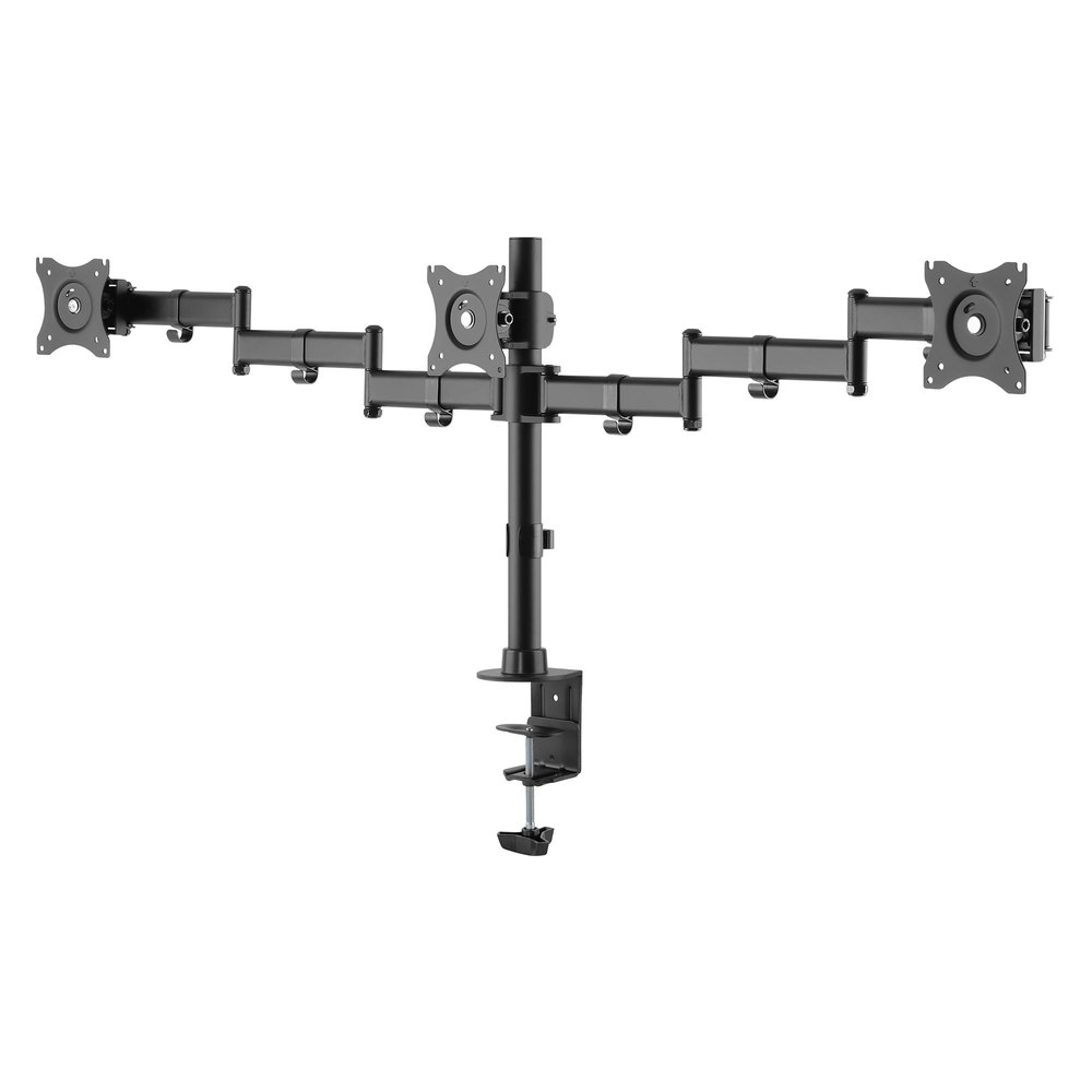 

Наклонно-поворотный кронштейн для монитора Mozi Triple Display Desk Stand 13-27 черный, Triple Display Desk Stand