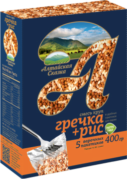 

Смесь круп Алтайская Сказка гречневая + рис в пакетах 80 г х 5 шт