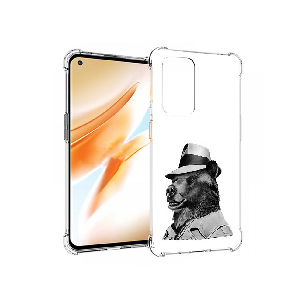 

Чехол MyPads Tocco для OnePlus 9 Pro медведь в шляпе (PT159597.127.465), Прозрачный, Tocco