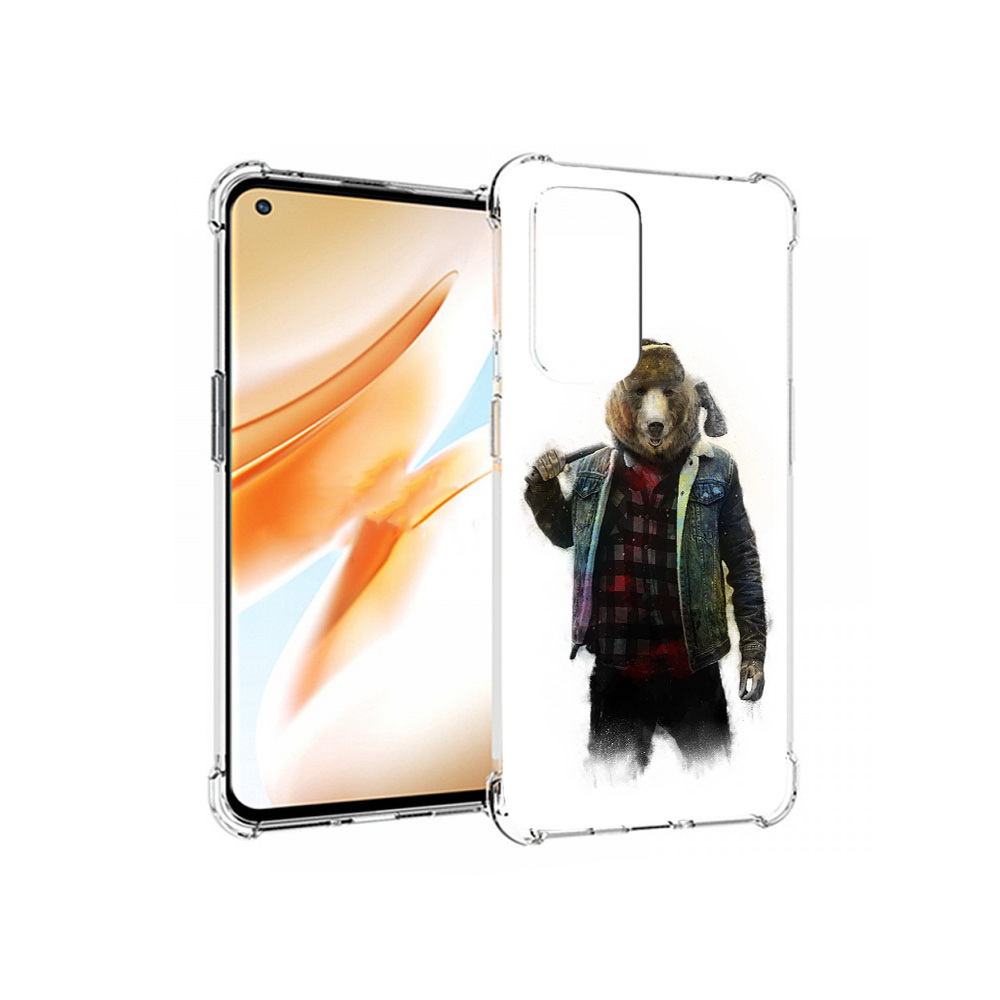 

Чехол MyPads Tocco для OnePlus 9 Pro медведь с топором (PT159597.127.469), Прозрачный, Tocco
