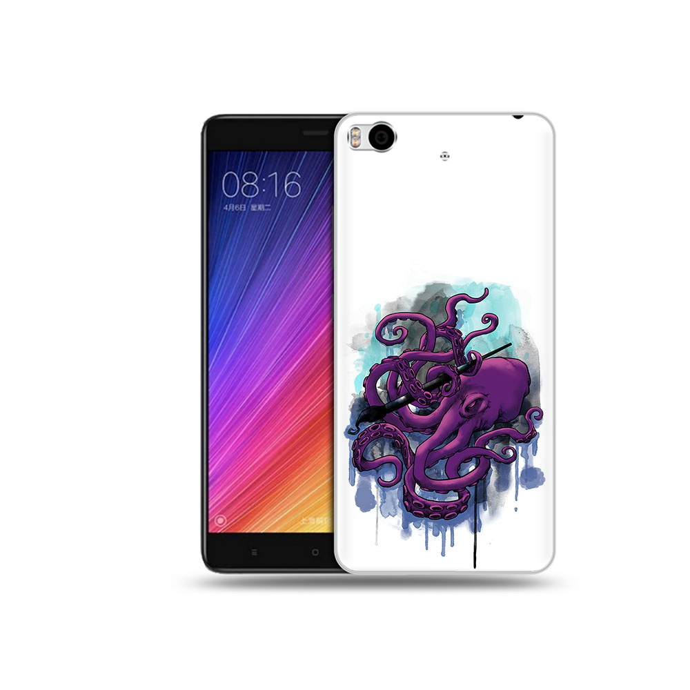 

Чехол MyPads Tocco для Xiaomi Mi 5S фиолетовый осьминог (PT91899.330.658), Прозрачный, Tocco