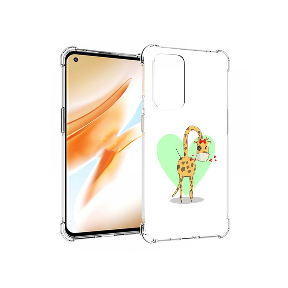 

Чехол MyPads Tocco для OnePlus 9 Pro Влюбленный жираф 14 февраля (PT159597.127.47), Прозрачный, Tocco