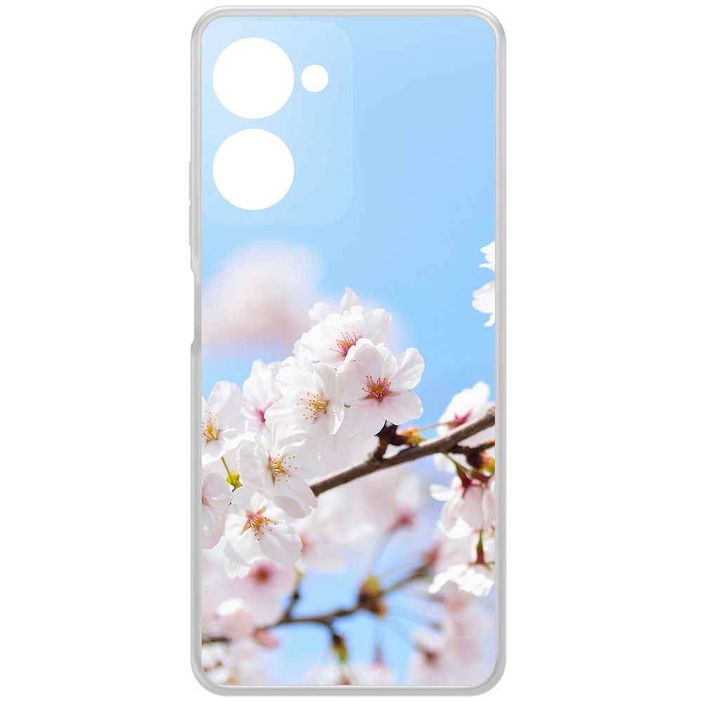 

Чехол-накладка Krutoff Clear Case Цветение для Realme 10 Pro, Прозрачный