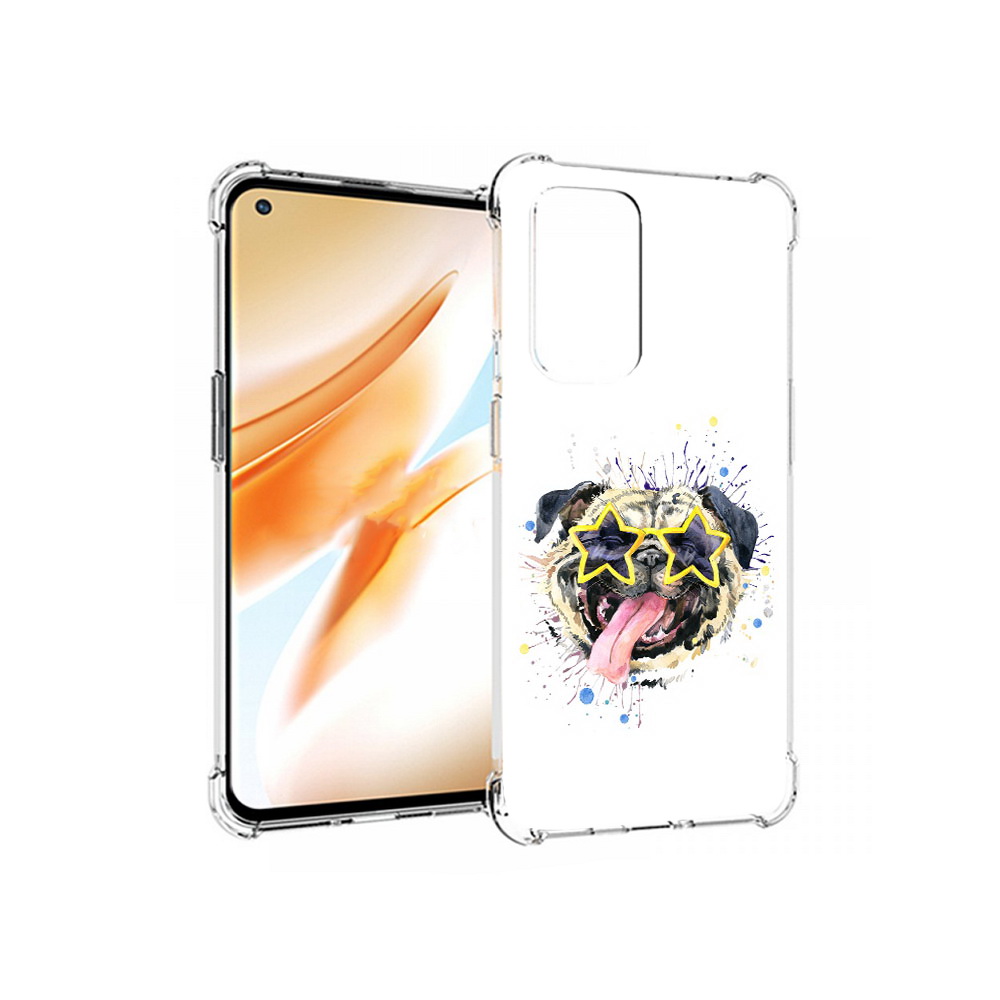

Чехол MyPads Tocco для OnePlus 9 Pro мопс боксер (PT159597.127.482), Прозрачный, Tocco