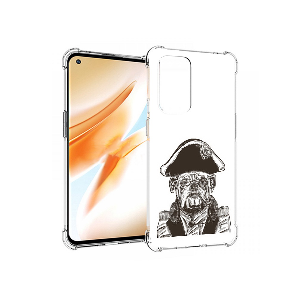 

Чехол MyPads Tocco для OnePlus 9 Pro мопс генерал (PT159597.127.483), Прозрачный, Tocco