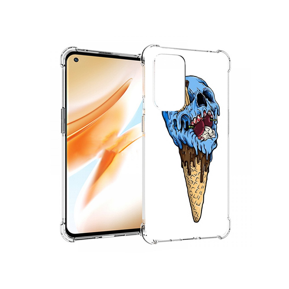 

Чехол MyPads Tocco для OnePlus 9 Pro мороженное череп (PT159597.127.484), Прозрачный, Tocco