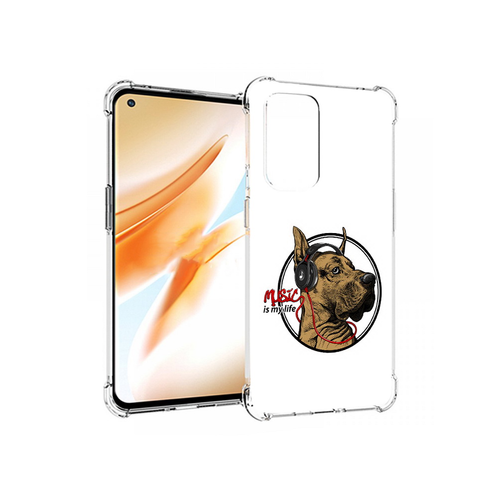 

Чехол MyPads Tocco для OnePlus 9 Pro музыкальная собака (PT159597.127.490), Прозрачный, Tocco