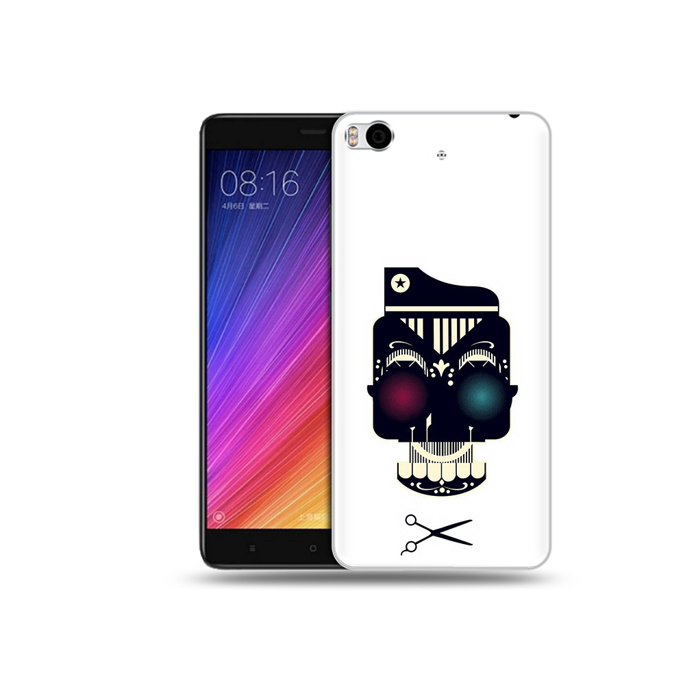 

Чехол MyPads Tocco для Xiaomi Mi 5S черно белый скелет с яркими глазами (PT91899.330.687), Прозрачный, Tocco
