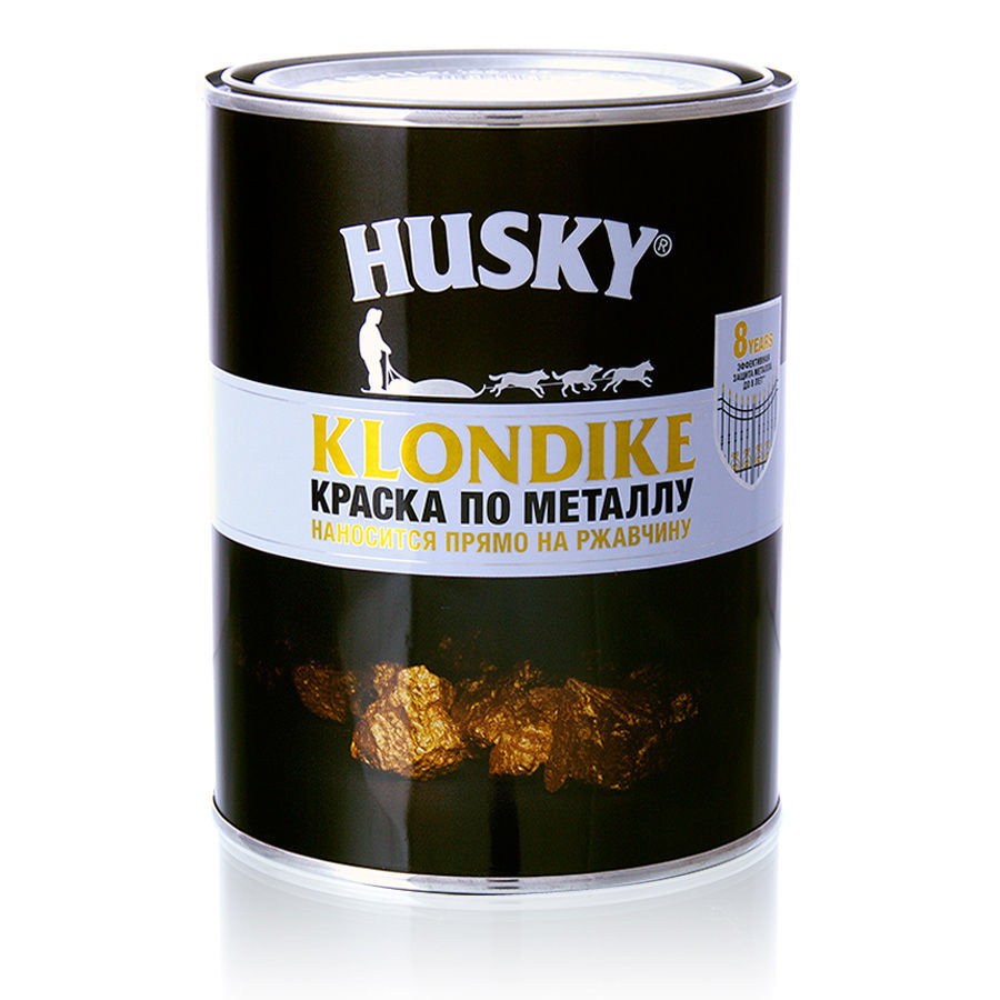 Краски по металлу HUSKY KLONDIKE с молотковым эффектом темно-коричневая 0,9л эмаль с молотковым эффектом лакра черная 2 5 кг лк 00004938