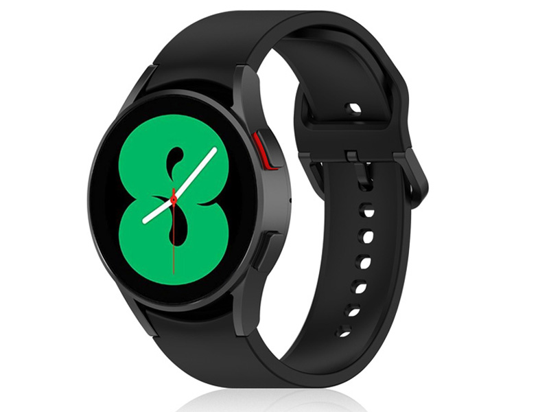 Ремешок DF для Samsung Galaxy Watch 4 / 5 Silicone Black sClassicband-04