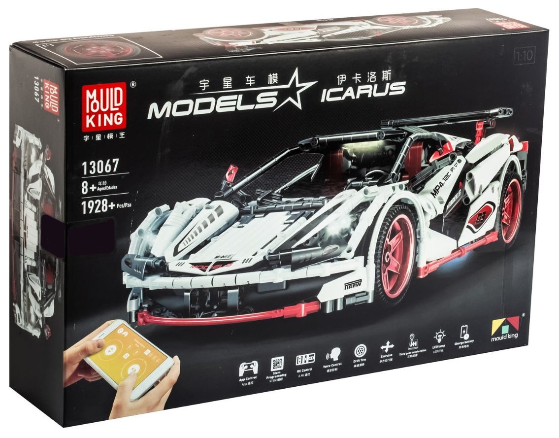 Конструктор MOULD KING 13067 ICARUS Super Car с ДУ, 8+, 1 928 деталей gp алкалиновые элементы питания аa lr03 super alkaline 40 шт