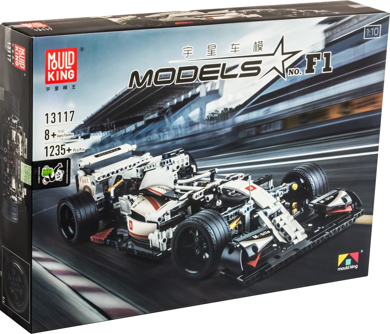 

Конструктор MOULD KING 13117 Гоночный автомобиль Formula one F1, 8+, 1 235 деталей