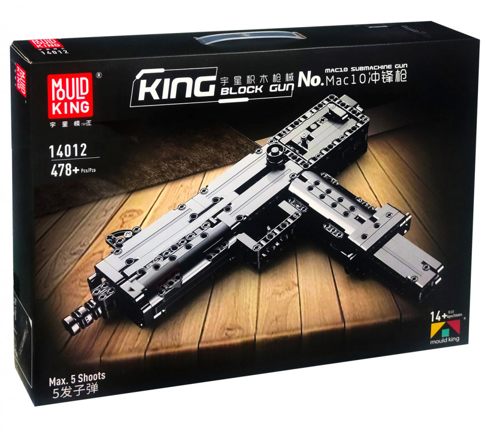 фото Конструктор mould king 14012 пистолет-пулемет ingram mac 10, 14+, 478 деталей