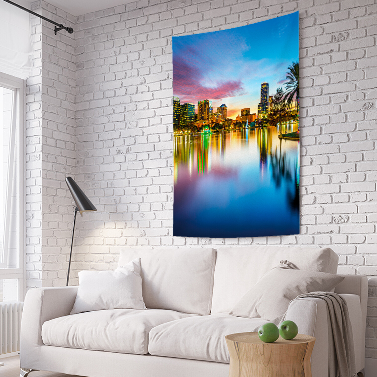 

Вертикальное фотопанно на стену JoyArty Яркая ночная река 150x200 см, Яркая ночная река