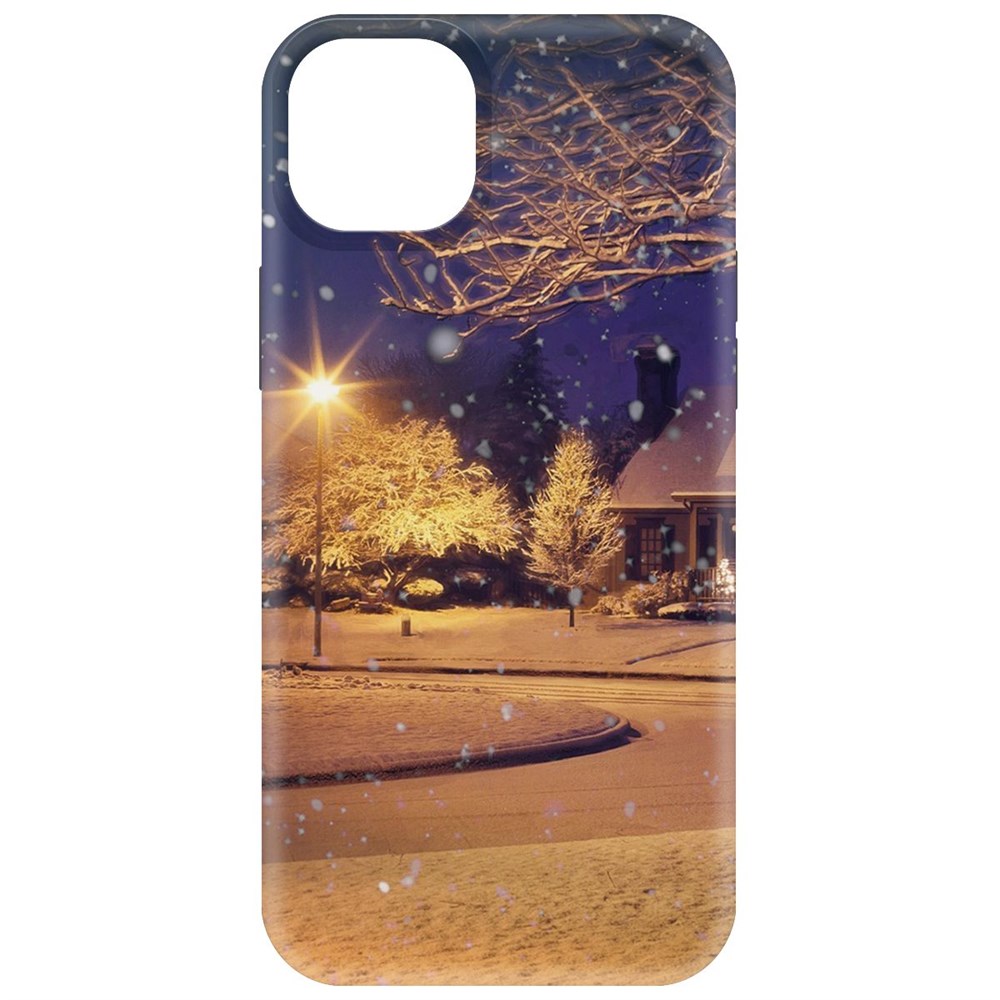 

Чехол-накладка Krutoff Soft Case Зимняя сказка для iPhone 15 Plus черный