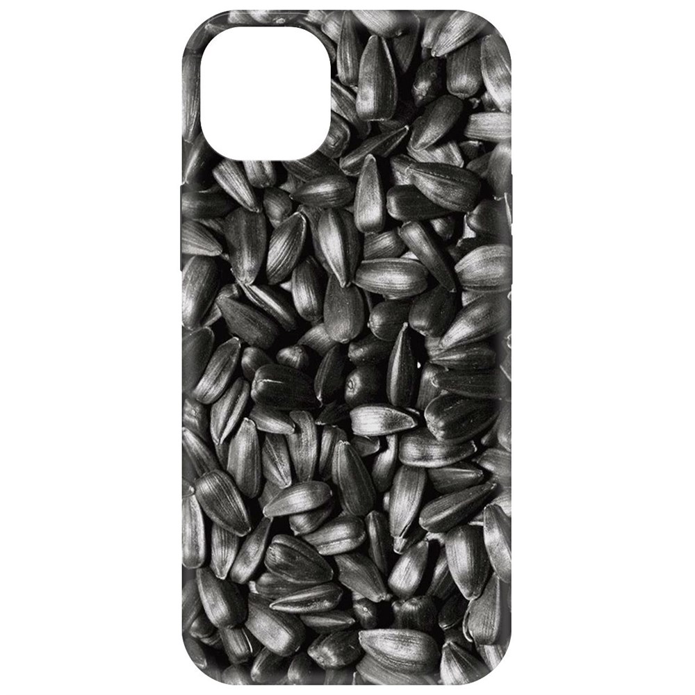 

Чехол-накладка Krutoff Soft Case Семечки для iPhone 15 Plus черный